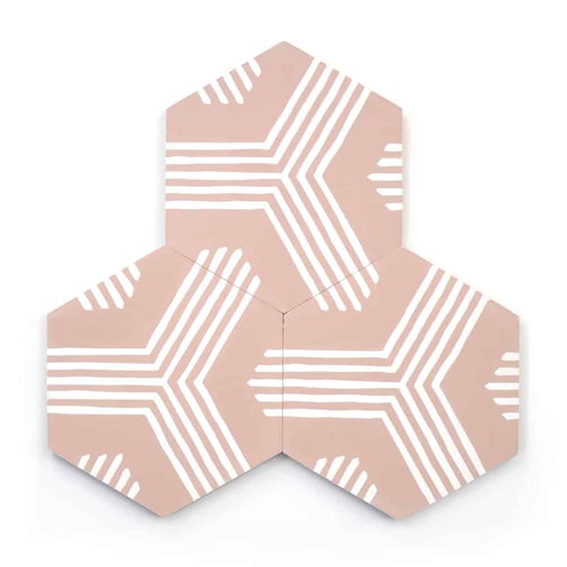 Echo Jaipur Pink Hex - Featured products Cement Tile: Patterned Product list