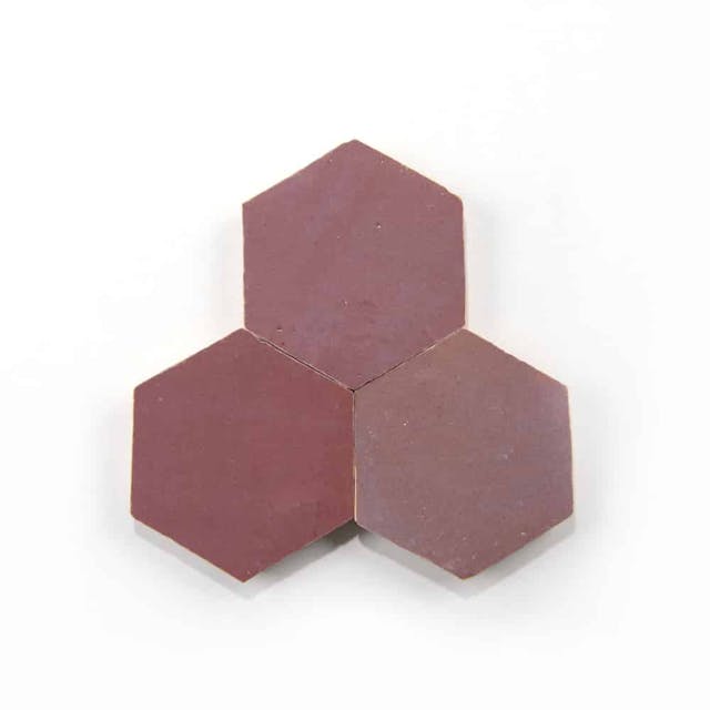 Plum Hex - Featured products Zellige Tile: 3.5 inch Hex Product list