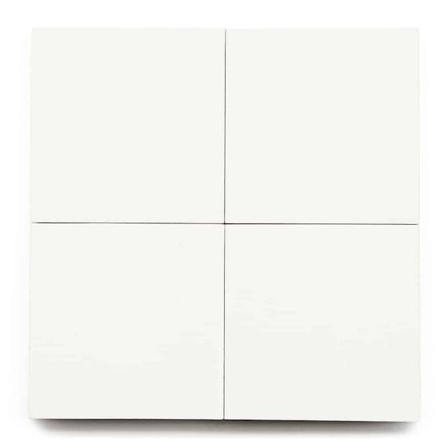 White 8x8 - Featured products Cement Tile: Square Solid Product list
