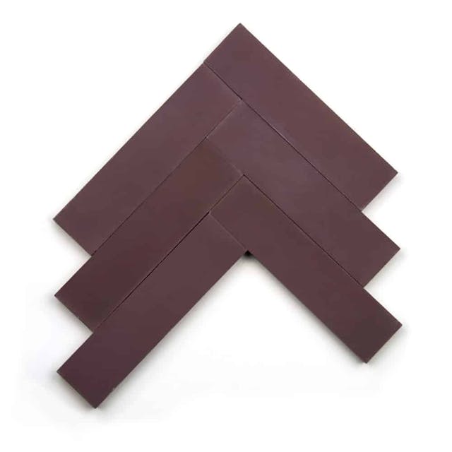 Aubergine 2x8 - Featured products Cement Tile: Rectangle Solid Product list