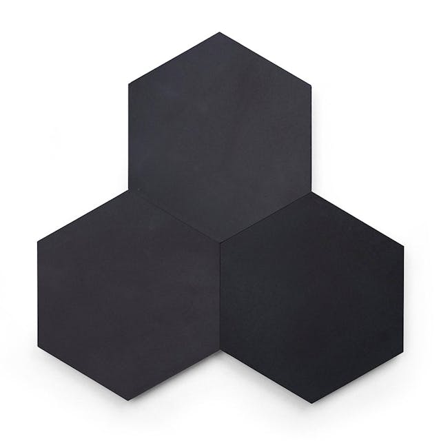 Black Hex - Featured products Cement Tile: Hex Solid Product list