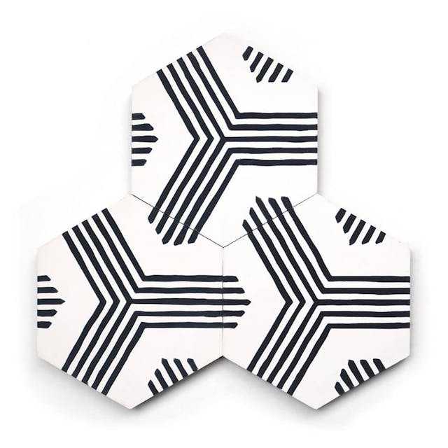 Echo White + Black Hex - Featured products Cement Tile Product list