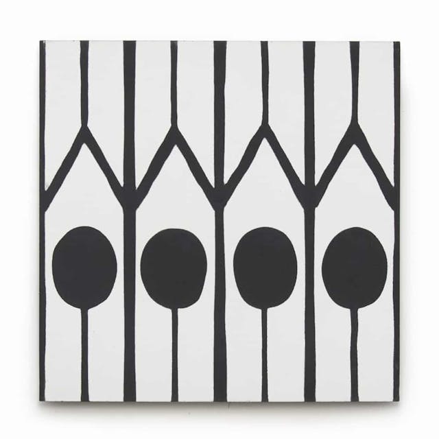 Los Amigos White + Black 8x8 - Featured products Cement Tile: Stock Patterned Product list