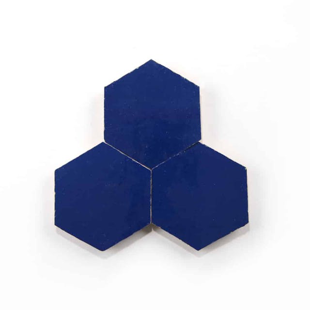 Moroccan Blue Hex - Featured products Zellige Tile: 3.5 inch Hex Product list