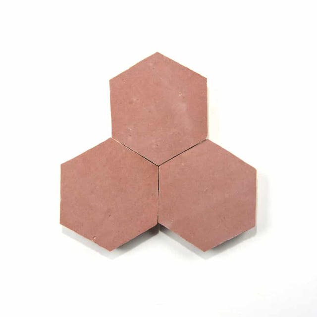Pietro Pink Hex - Featured products Zellige Tile: 3.5 inch Hex Product list