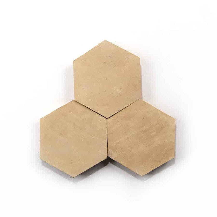 Unglazed Natural Hex - Product page image carousel 1